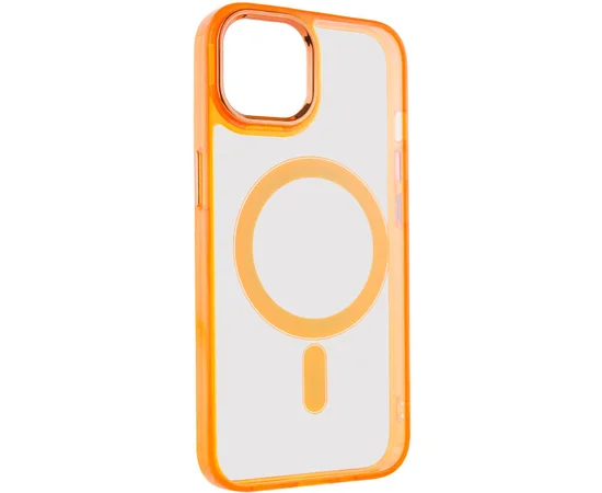 Чехол TPU Iris with MagSafe для Apple iPhone 15 (6.1") Оранжевый