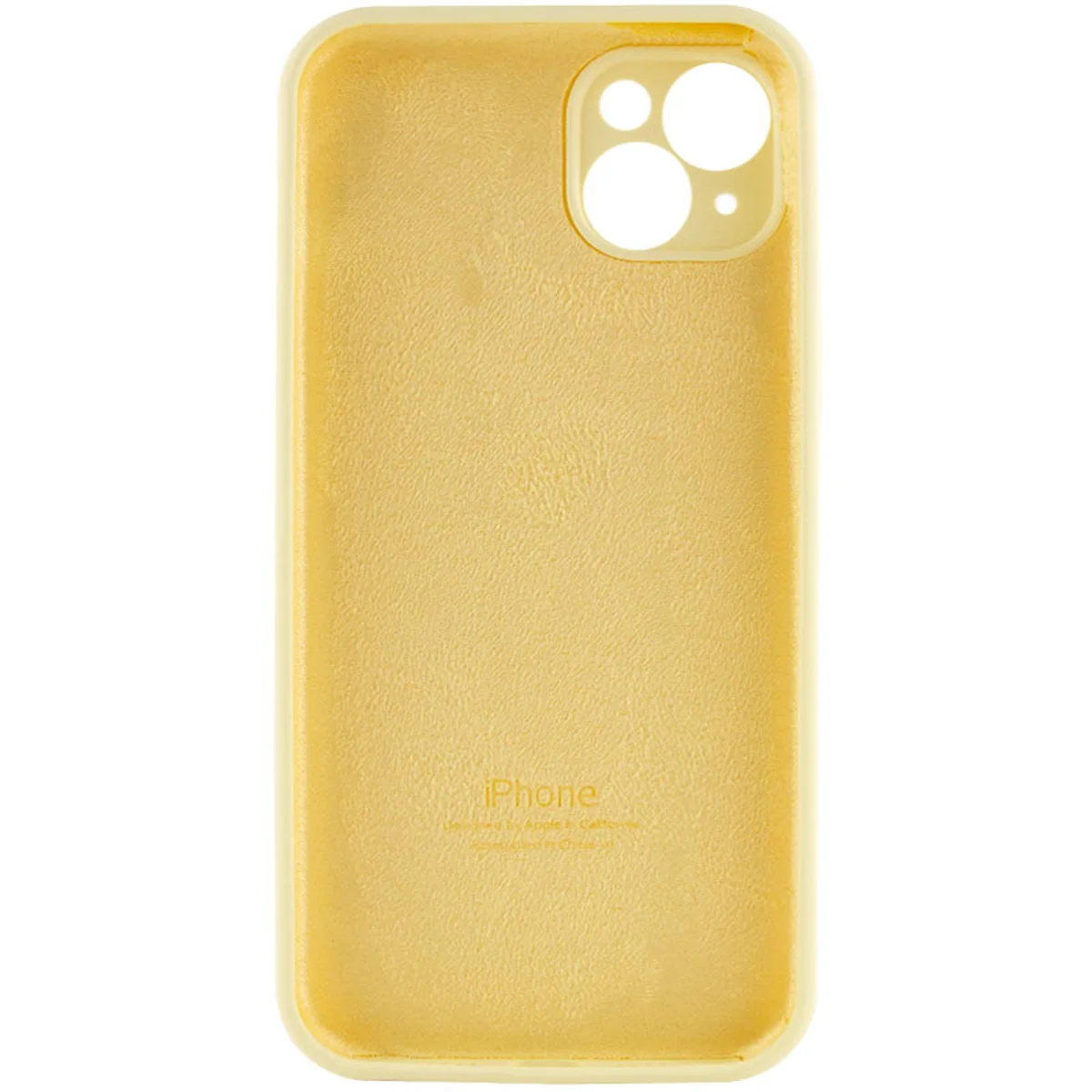 Чехол Silicone Case Full Camera Protective (AA) для Apple iPhone 15 (6.1") Желтый / Mellow Yellow