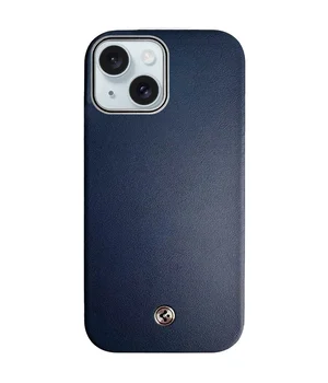 Чохол PC+Leather SGP with MagSafe для Apple iPhone 15 (6.1") Blue