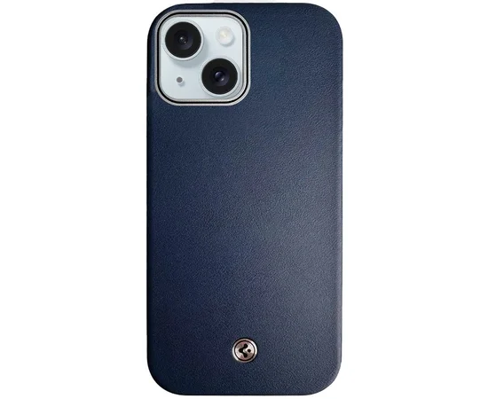 Чохол PC+Leather SGP with MagSafe для Apple iPhone 15 (6.1") Blue