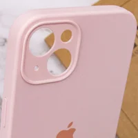 Чехол Silicone Case Full Camera Protective (AA) для Apple iPhone 15 (6.1") Розовый / Chalk Pink