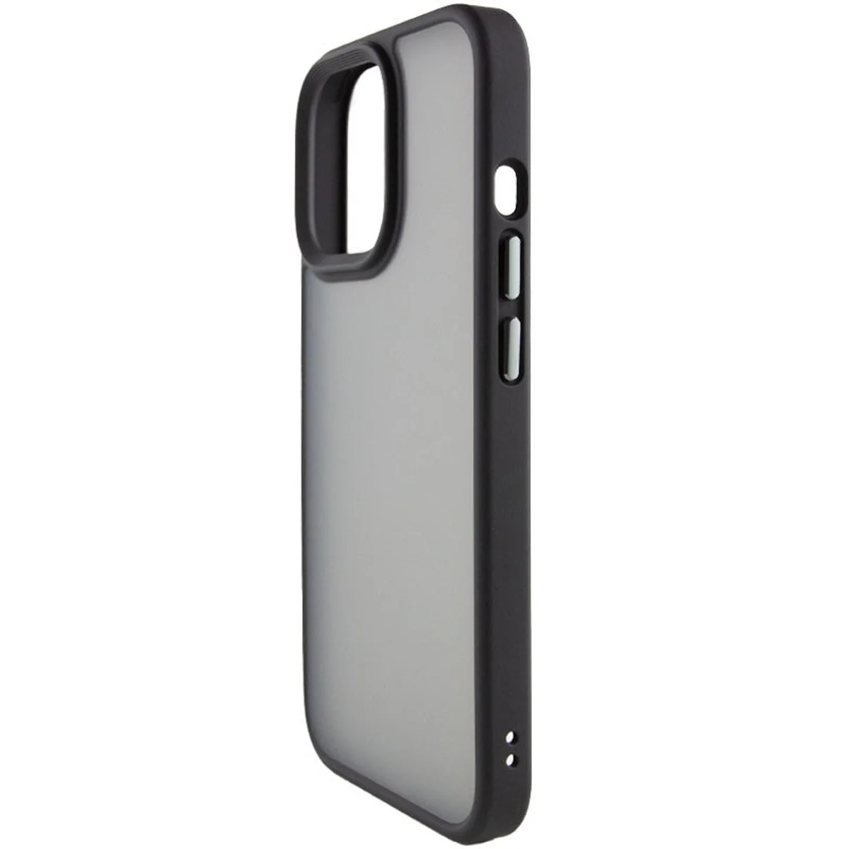 TPU+PC чехол Metal Buttons для Apple iPhone 15 (6.1") Черный