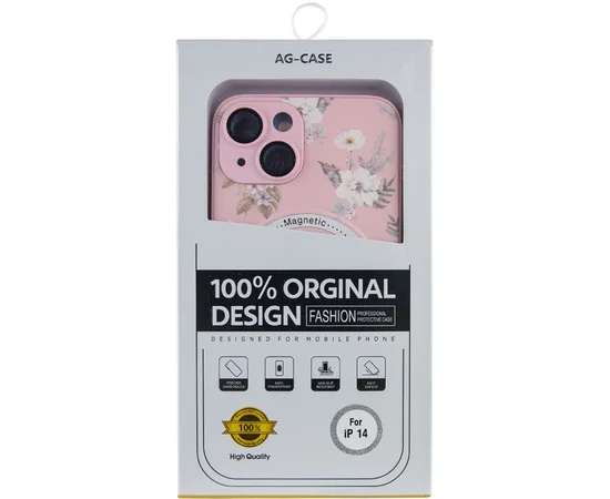TPU+PC чохол Secret Garden with MagSafe для Apple iPhone 15 (6.1") Pink