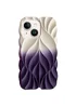 TPU чехол Leaf для Apple iPhone 15 (6.1") White / Purple