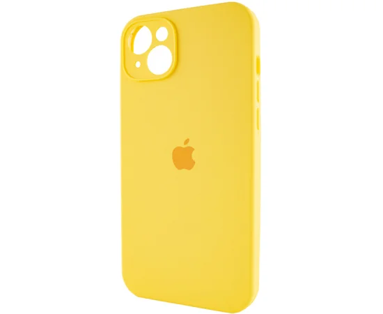Чехол Silicone Case Full Camera Protective (AA) для Apple iPhone 15 (6.1") Желтый / Yellow