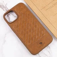 Кожаный чехол Polo Santa Barbara для Apple iPhone 15 (6.1") Brown