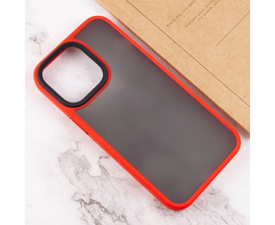 TPU+PC чохол Metal Buttons для Apple iPhone 15 (6.1") Червоний