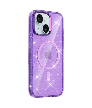 Чехол TPU Eclipse Sparkle (MagFit) для Apple iPhone 15 (6.1") Purple