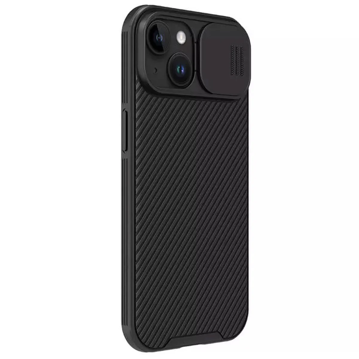 Карбоновая накладка Nillkin CamShield Pro Magnetic для Apple iPhone 15 (6.1") Black