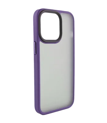 TPU+PC чехол Metal Buttons для Apple iPhone 15 (6.1") Темно-фиолетовый