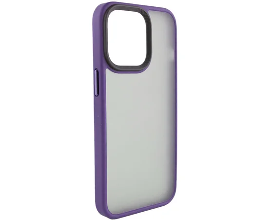 TPU+PC чехол Metal Buttons для Apple iPhone 15 (6.1") Темно-фиолетовый