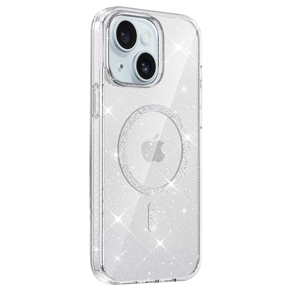 Чехол TPU Eclipse Sparkle (MagFit) для Apple iPhone 15 (6.1") Clear