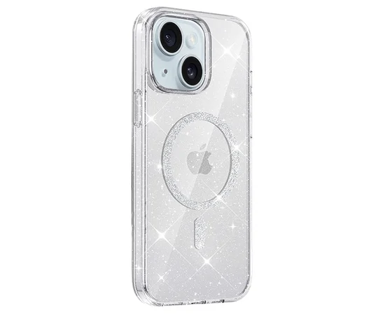 Чохол TPU Eclipse Sparkle (MagFit) для Apple iPhone 15 (6.1") Clear