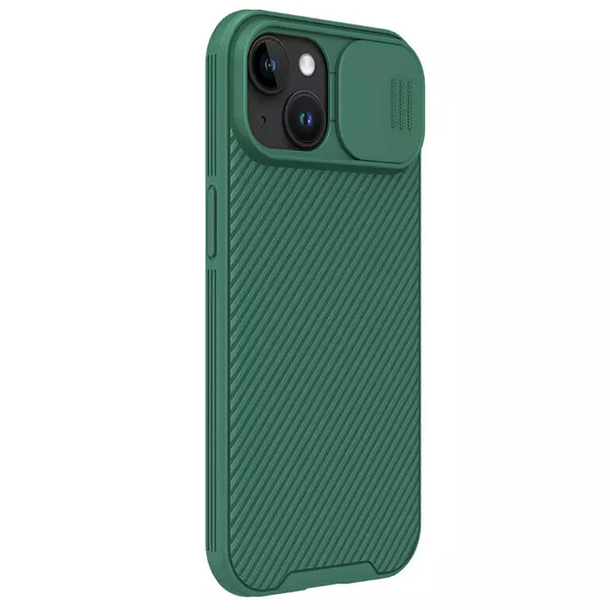 Карбоновая накладка Nillkin CamShield Pro Magnetic для Apple iPhone 15 (6.1") Deep Green