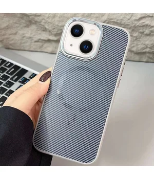 Чохол TPU+PC Carbon Mirage with MagSafe для Apple iPhone 15 (6.1") Grey