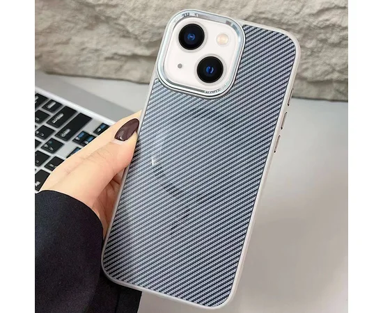 Чехол TPU+PC Carbon Mirage with MagSafe для Apple iPhone 15 (6.1") Grey
