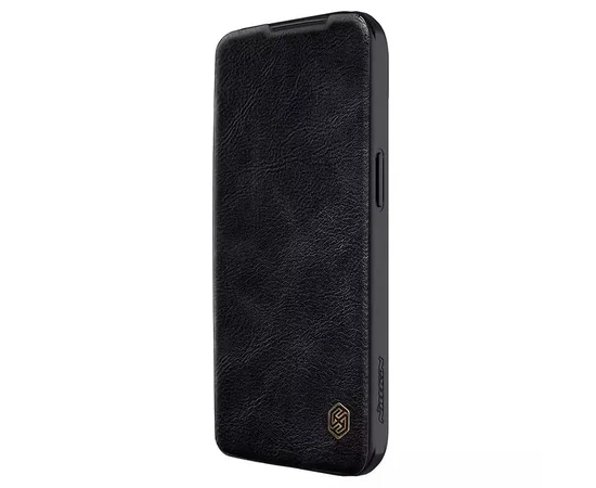 Шкіряний чохол-книжка Nillkin Qin Pro Camshield для Apple iPhone 15 (6.1") Чорний