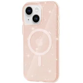 Чехол TPU Galaxy Sparkle (MagFit) для Apple iPhone 15 (6.1") Gold+Glitter