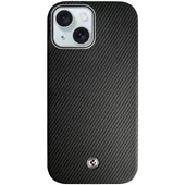 Чехол PC+Leather SGP with MagSafe для Apple iPhone 15 (6.1") Carbon