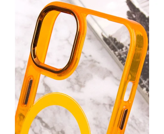 Чехол TPU Iris with MagSafe для Apple iPhone 15 (6.1") Оранжевый