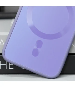 Чехол TPU+Glass Sapphire Midnight with MagSafe для Apple iPhone 15 (6.1") Сиреневый / Dasheen
