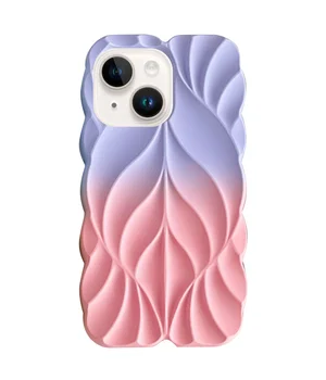 TPU чехол Leaf для Apple iPhone 15 (6.1") Lilac / Pink TPU чехол Leaf для Apple iPhone 15 (6.1") Lilac / Pink
