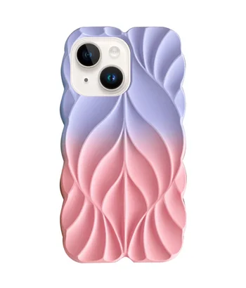 TPU чохол Leaf для Apple iPhone 15 (6.1") Lilac / Pink TPU чохол Leaf для Apple iPhone 15 (6.1") Lilac / Pink