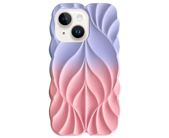 TPU чехол Leaf для Apple iPhone 15 (6.1") Lilac / Pink