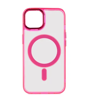 Чехол TPU Iris with MagSafe для Apple iPhone 15 (6.1") Малиновый