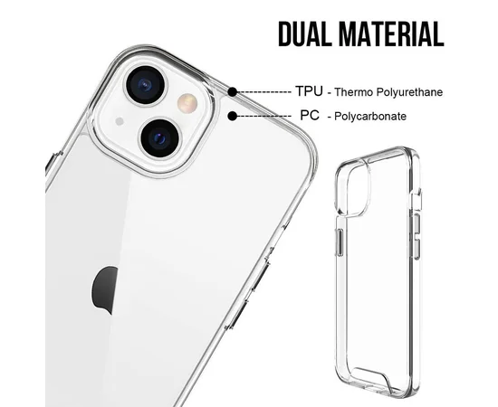 Чохол TPU Space Case transparent для Apple iPhone 15 (6.1") Прозорий