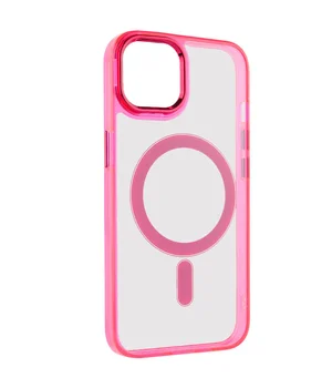 Чехол TPU Iris with MagSafe для Apple iPhone 15 (6.1") Малиновый