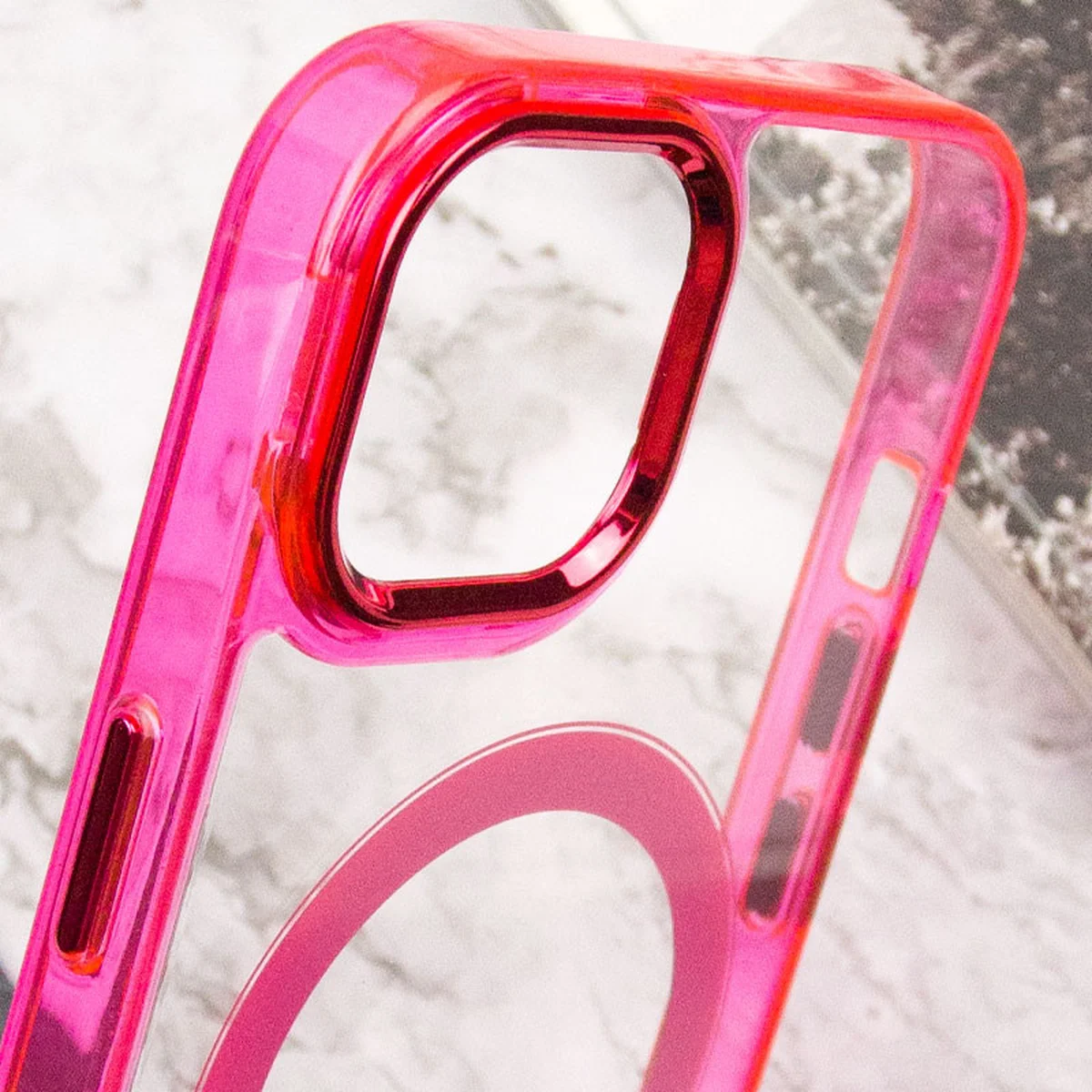 Чехол TPU Iris with MagSafe для Apple iPhone 15 (6.1") Малиновый