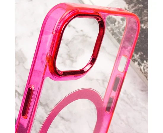 Чохол TPU Iris with MagSafe для iPhone 15 (6.1") Малиновий