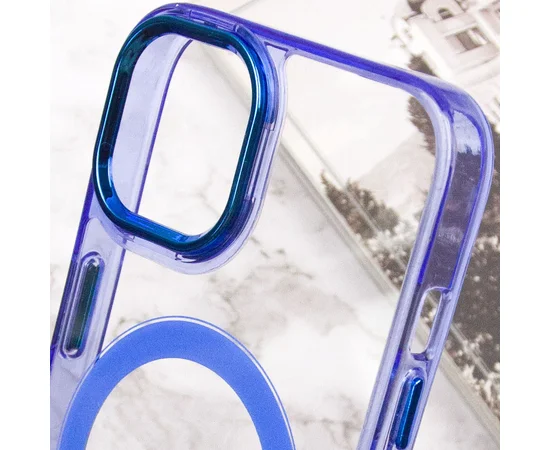 Чехол TPU Iris with MagSafe для Apple iPhone 15 (6.1") Синий