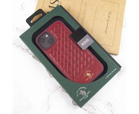 Шкіряний чохол Polo Santa Barbara для Apple iPhone 15 (6.1") Red