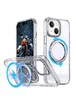 Чехол TPU+PC Empire with MagSafe and Ring для Apple iPhone 15 (6.1") Clear