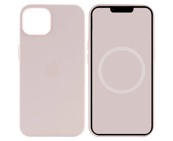 Чохол Silicone case (AAA) full with Magsafe and Animation для Apple iPhone 15 (6.1") Рожевий / Light pink