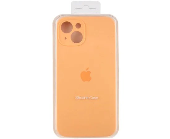 Чохол Silicone Case Full Camera Protective (AA) Apple iPhone 15 (6.1") Помаранчевий / Cantaloupe