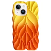 TPU чехол Leaf для Apple iPhone 15 (6.1") Yellow / Orange