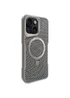 TPU+PC чохол Metal Buttons with MagSafe Carbon Ring для Apple iPhone 15 (6.1") Сірий