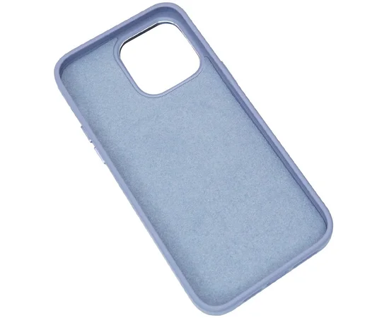 Кожаный чехол Bonbon Leather Metal Style with MagSafe для Apple iPhone 15 (6.1") Голубой / Mist blue