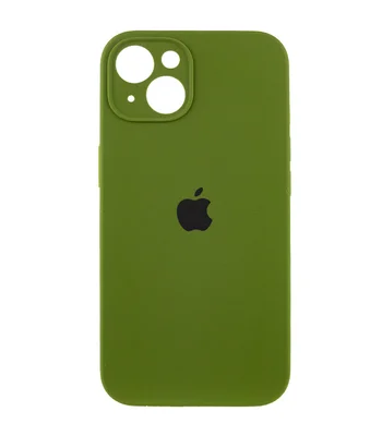 Чохол Silicone Case Full Camera Protective (AA) для Apple iPhone 15 (6.1") Зелений / Dark Olive