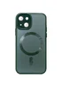 Чехол TPU+Glass Sapphire Midnight with MagSafe для Apple iPhone 15 (6.1") Зеленый / Forest green
