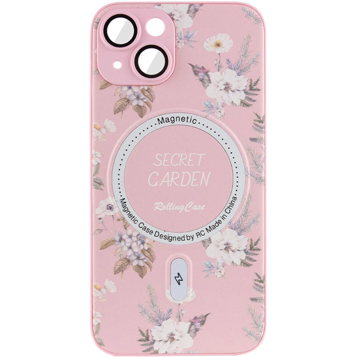 TPU+PC чохол Secret Garden with MagSafe для Apple iPhone 15 (6.1") Pink