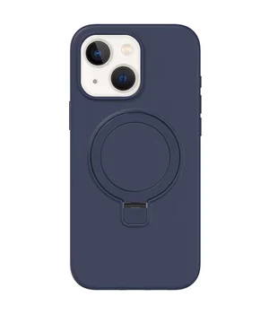 Чохол Silicone Case Full Protective NO LOGO with Ring для Apple iPhone 15 (6.1") Dark Blue