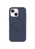 Чехол Silicone Case Full Protective NO LOGO with Ring для Apple iPhone 15 (6.1") Dark Blue