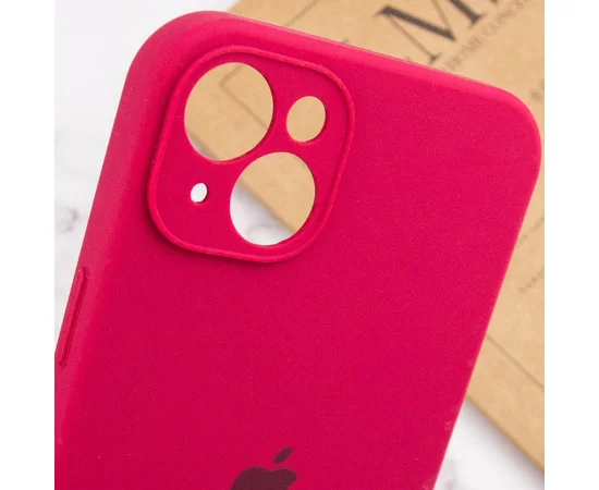 Чохол Silicone Case Full Camera Protective (AA) Apple iPhone 15 (6.1") Червоний / Rose Red