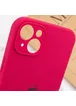 Чохол Silicone Case Full Camera Protective (AA) Apple iPhone 15 (6.1") Червоний / Rose Red