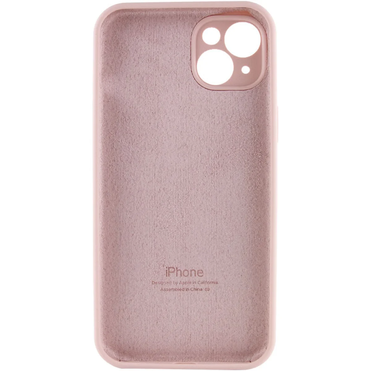 Чехол Silicone Case Full Camera Protective (AA) для Apple iPhone 15 (6.1") Розовый / Pink Sand