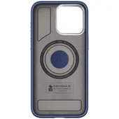 Чехол PC+Leather SGP with MagSafe для Apple iPhone 15 (6.1") Blue